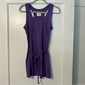 Purple Racerback Pool Coverup with Tie Belt Waist - size small